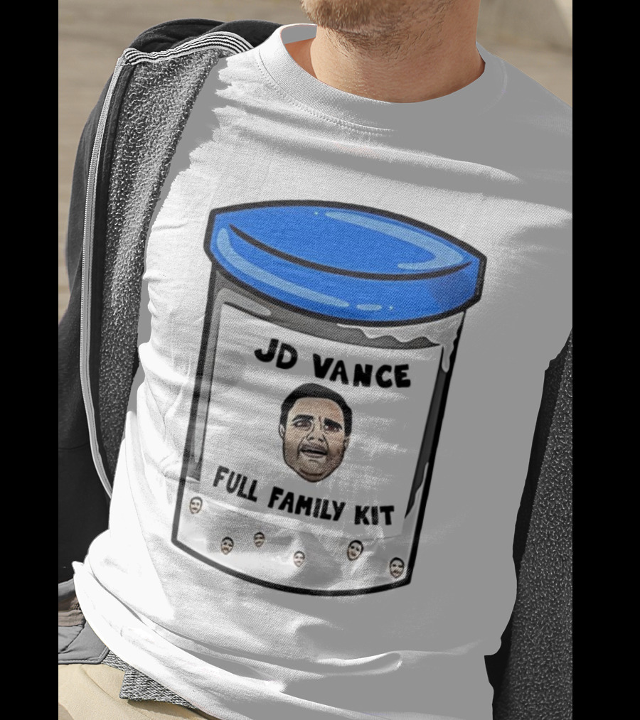 JD Vance Full Family Kit Face Jar Black Blue Lid T-Shirt