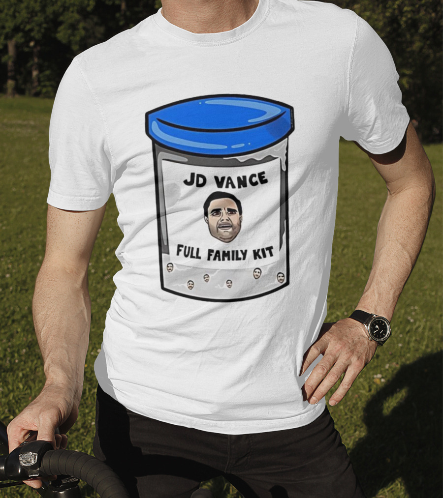 JD Vance Full Family Kit Face Jar Black Blue Lid T-Shirt