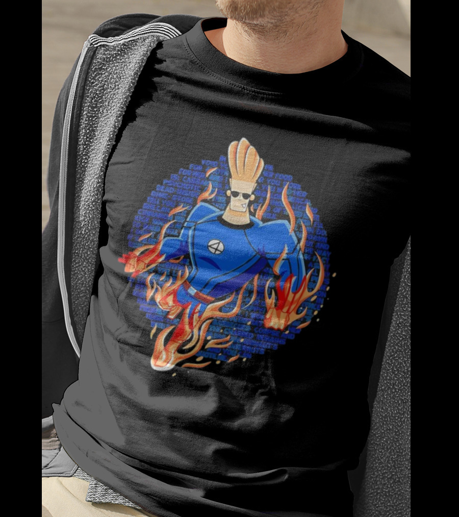 Johnny Bravo Meets Johnny Storm Flame On Momma T-Shirt