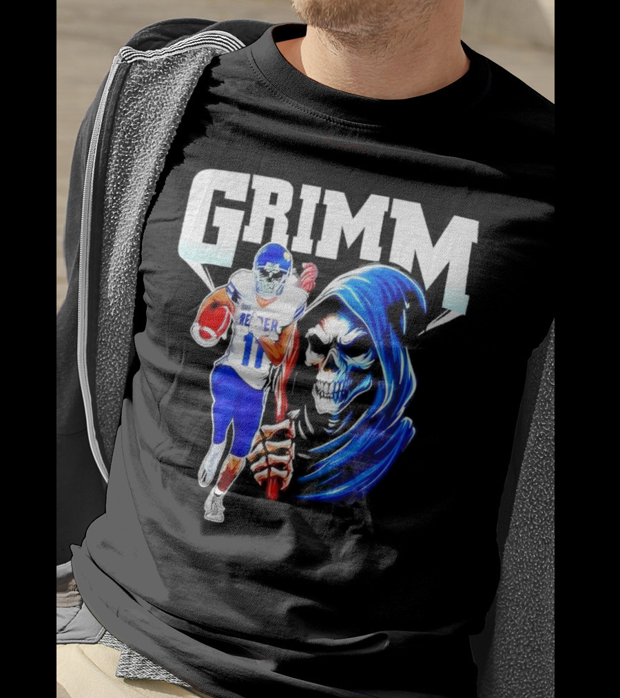 Grimm Reaper Kansas Jayhawks Football 11 Luke Grimm T-Shirt