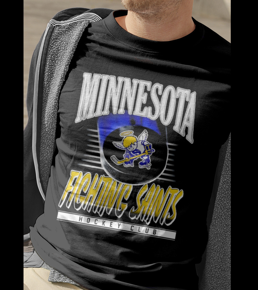 Minnesota Fighting Saints Hockey Club Winged Angel T-Shirt