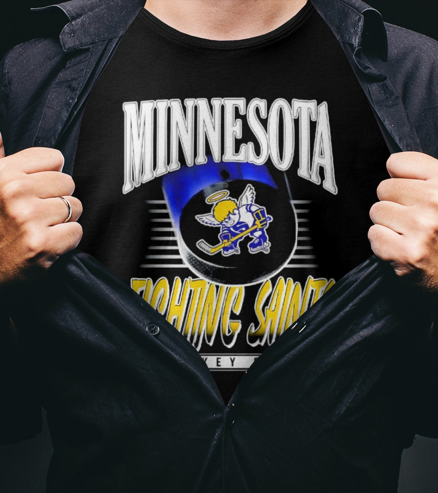 Minnesota Fighting Saints Hockey Club Winged Angel T-Shirt