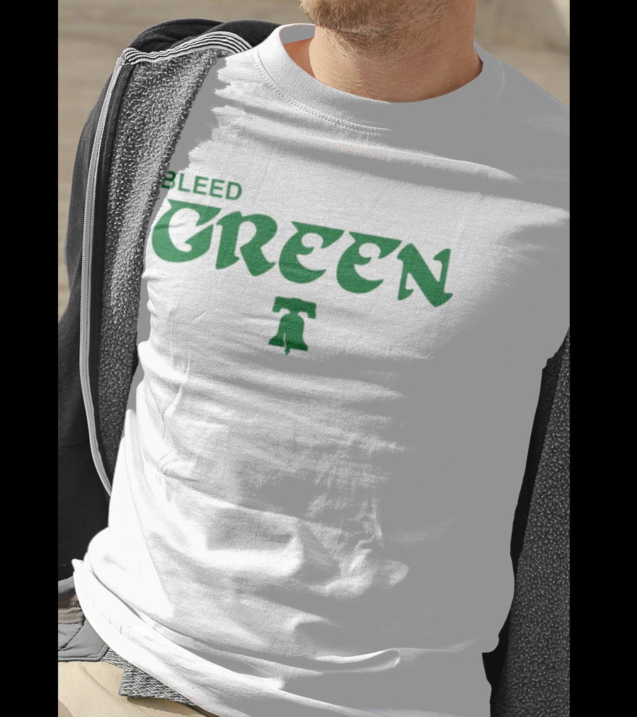 Philadelphia Eagles Bleed Green Liberty Bell T-Shirt