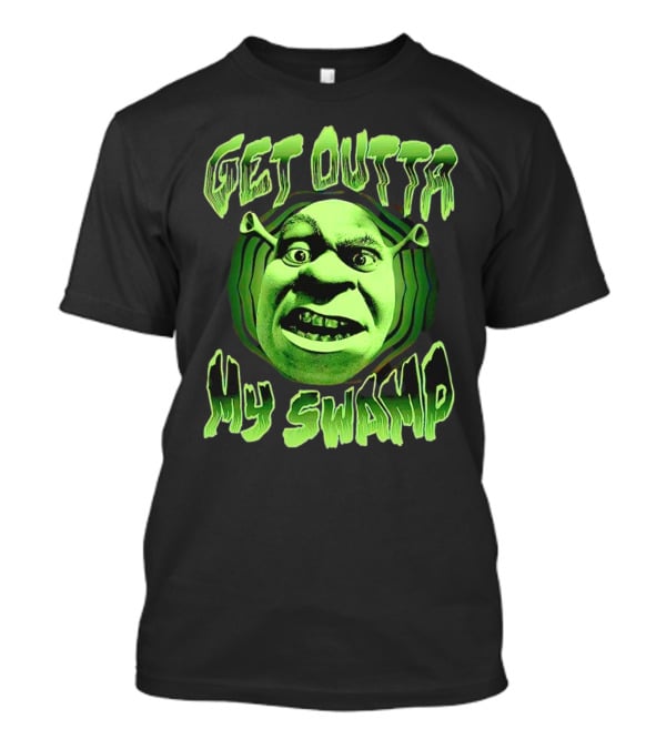 Get Outta My Swamp Shrek Face T-Shirt