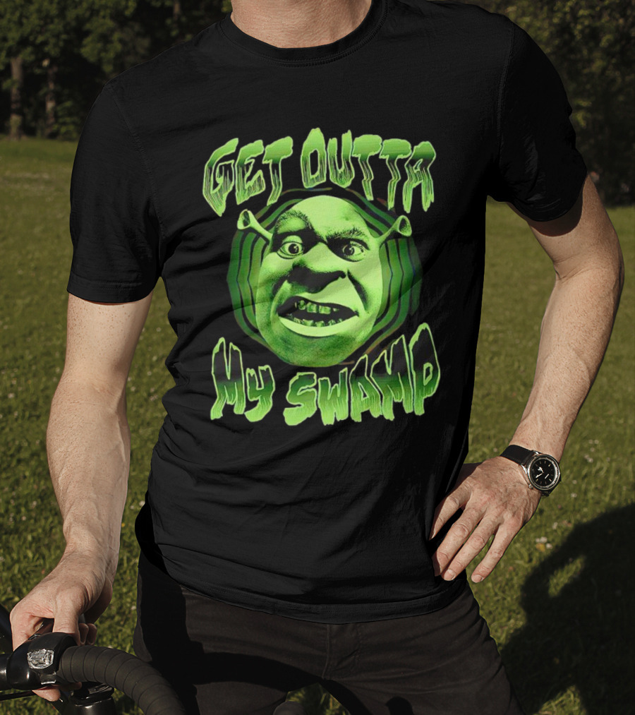 Get Outta My Swamp Shrek Face T-Shirt