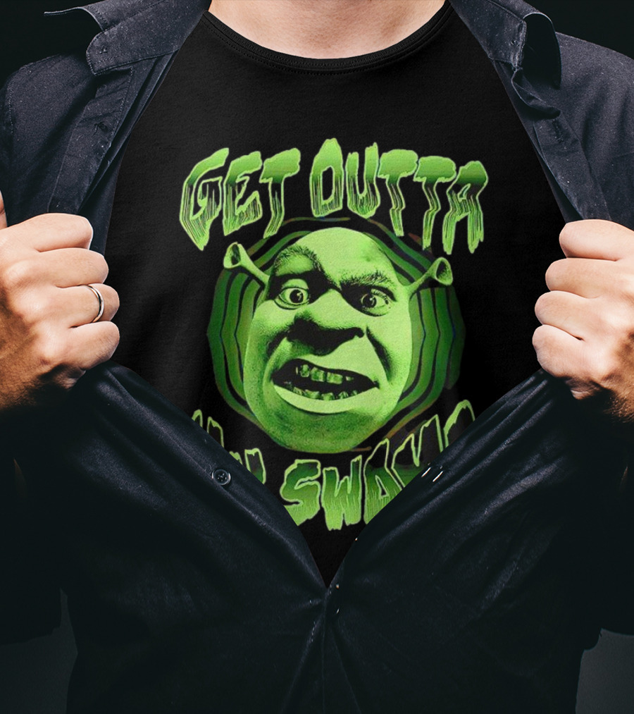 Get Outta My Swamp Shrek Face T-Shirt