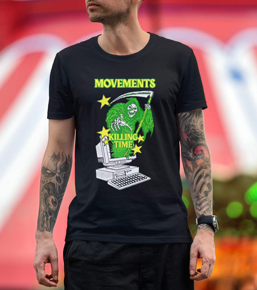 Movements Killing Time Reaper with Computer T-Shirt