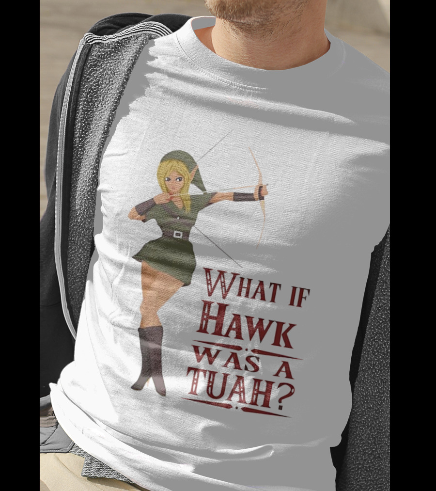 What If Hawk Was A Tuah? Zelda Archer In Green Tunic T-Shirt