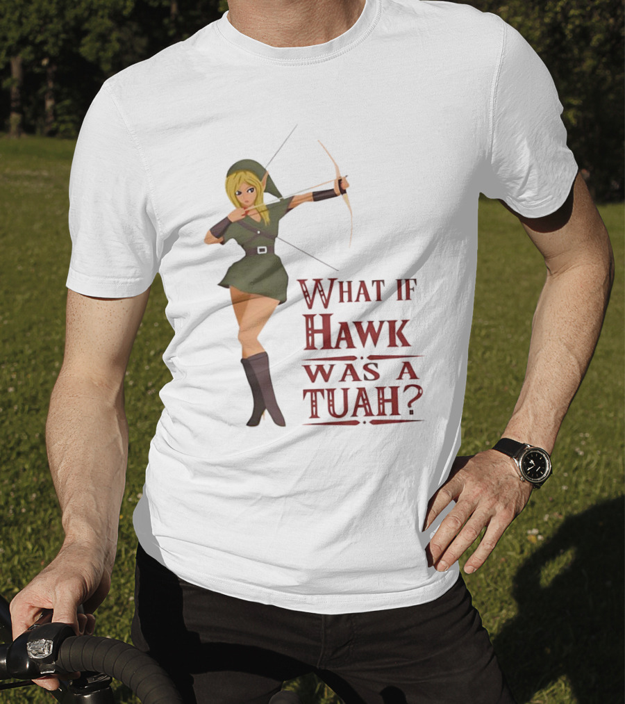 What If Hawk Was A Tuah? Zelda Archer In Green Tunic T-Shirt