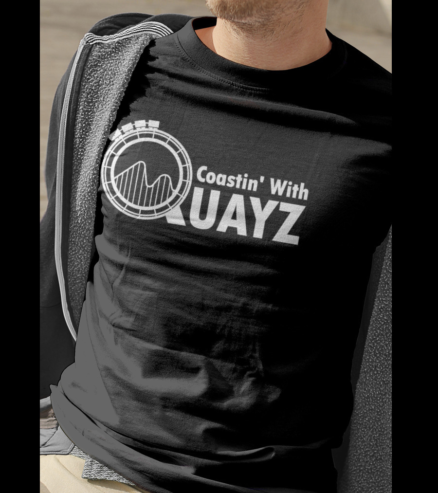 Coastin' With Quayz Roller Coaster Line T-Shirt
