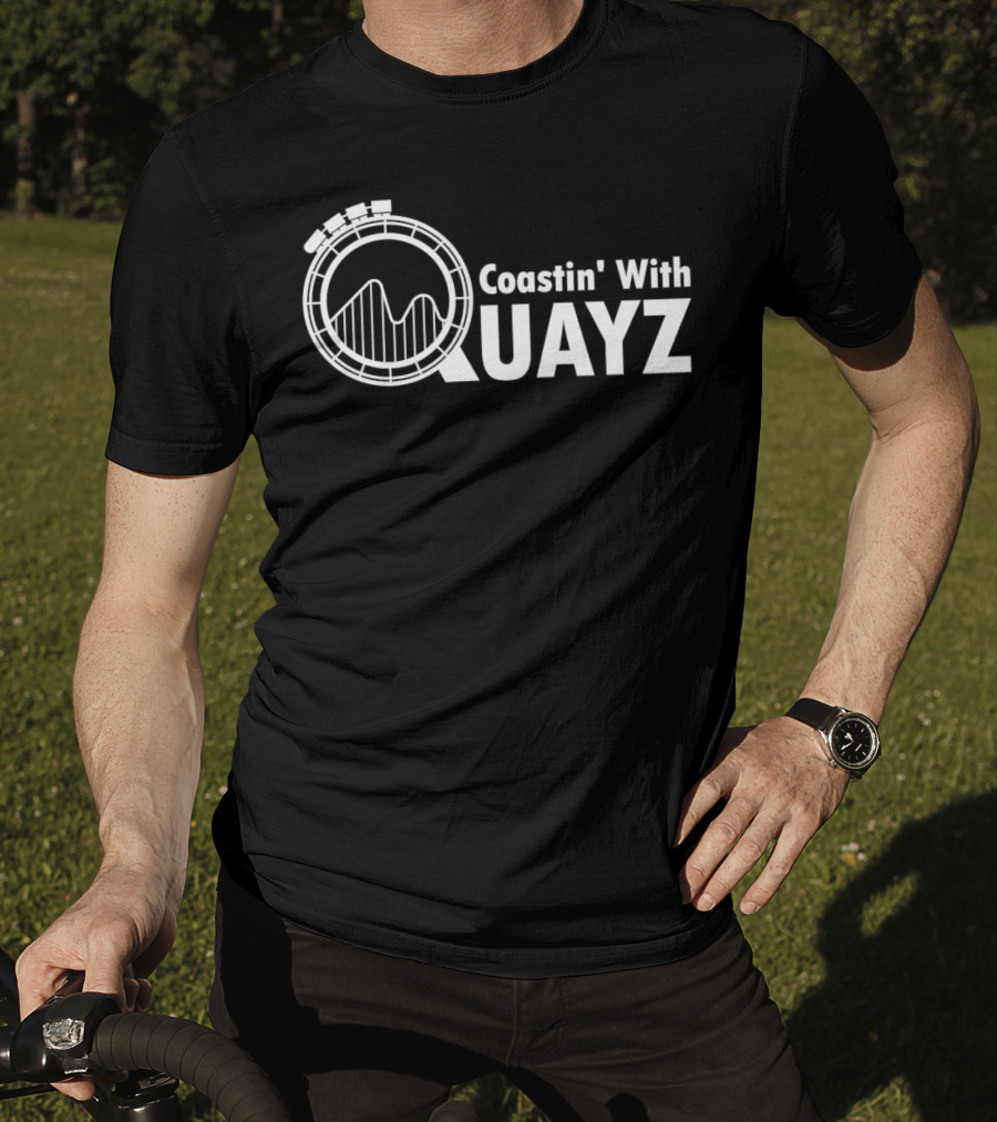 Coastin' With Quayz Roller Coaster Line T-Shirt