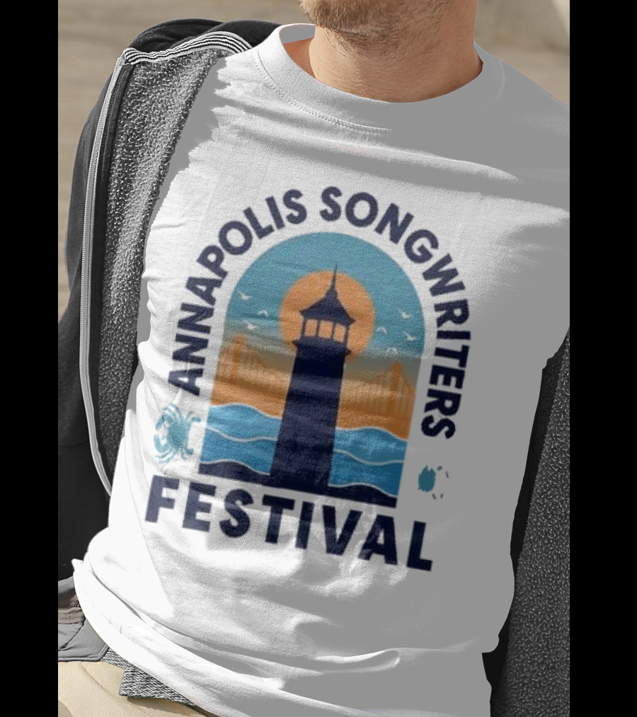 Annapolis Songwriters Festival Lighthouse And Bay Scene T-Shirt