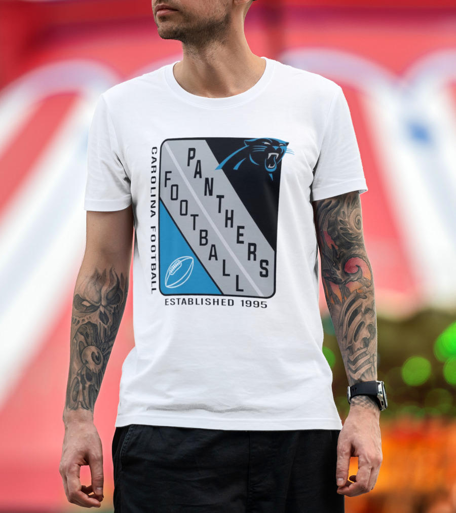 Carolina Panthers Football Shield Established 1995 T-Shirt