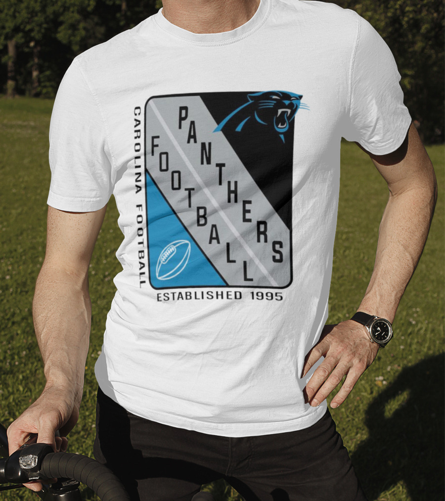 Carolina Panthers Football Shield Established 1995 T-Shirt