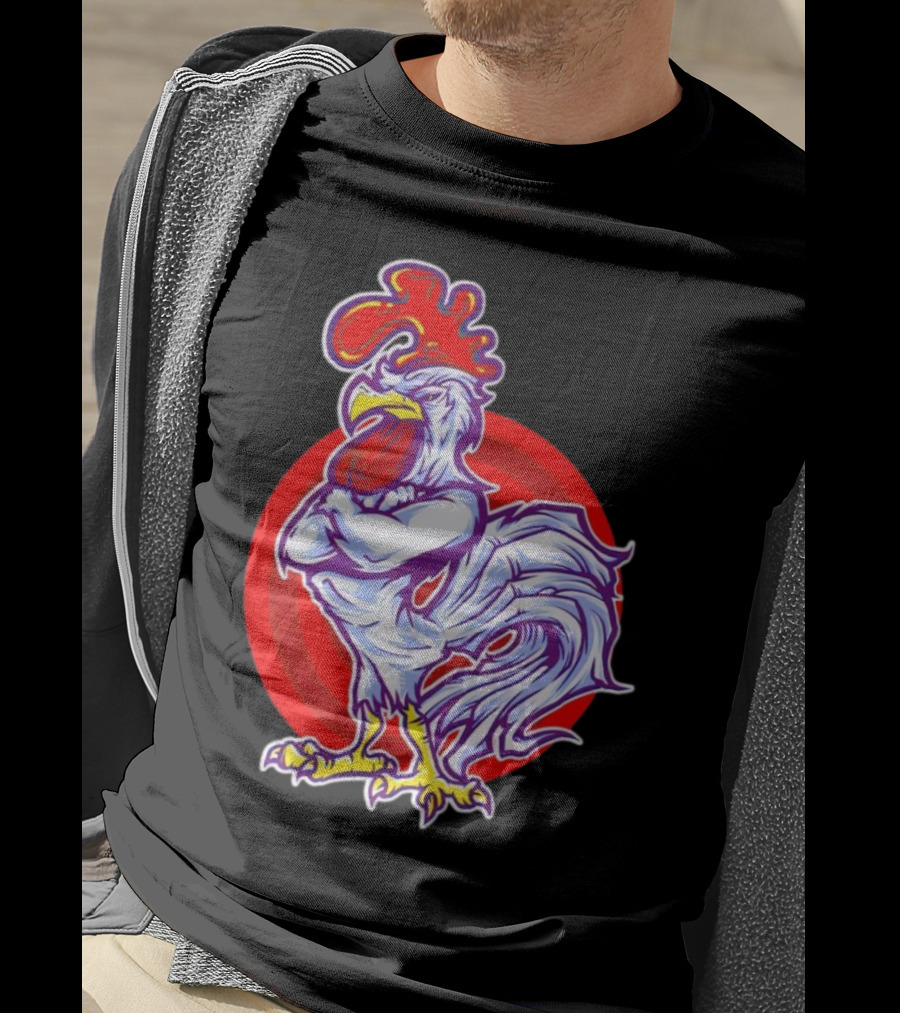 Cookei Chicken Muscle Rooster T-Shirt