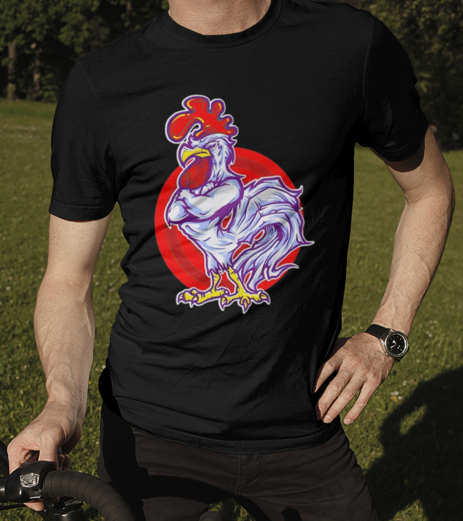 Cookei Chicken Muscle Rooster T-Shirt
