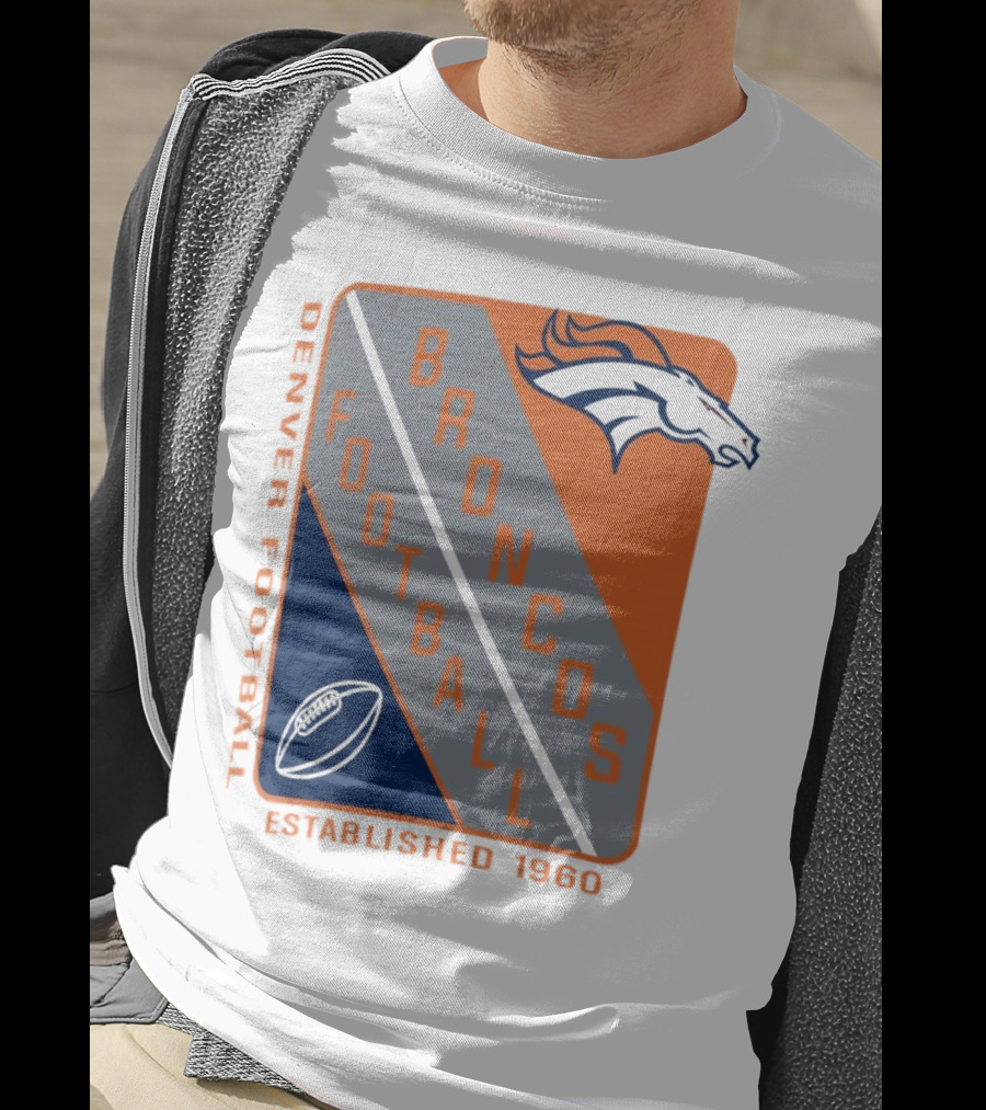 Denver Broncos Football Established 1960 Shield T-Shirt