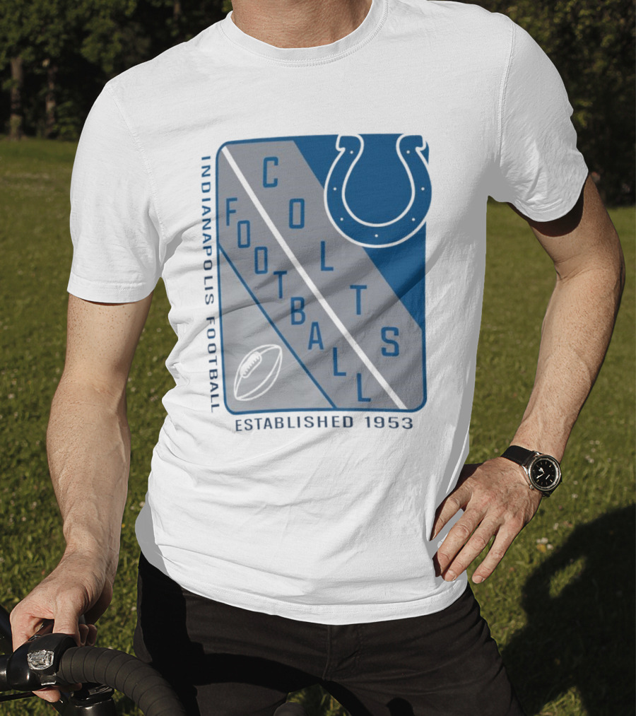 Indianapolis Colts Football Shield Established 1953 T-Shirt