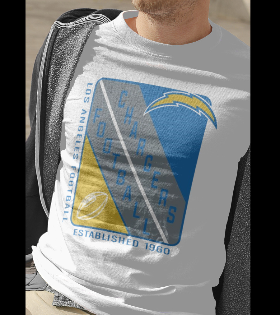 Los Angeles Chargers Football Shield Established 1960 T-Shirt