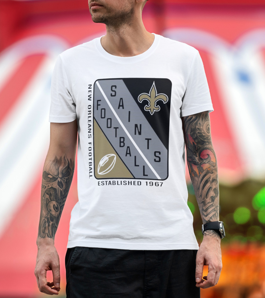 New Orleans Saints Football Shield Established 1967 Fleur-de-lis T-Shirt
