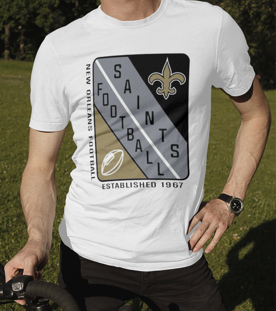 New Orleans Saints Football Shield Established 1967 Fleur-de-lis T-Shirt