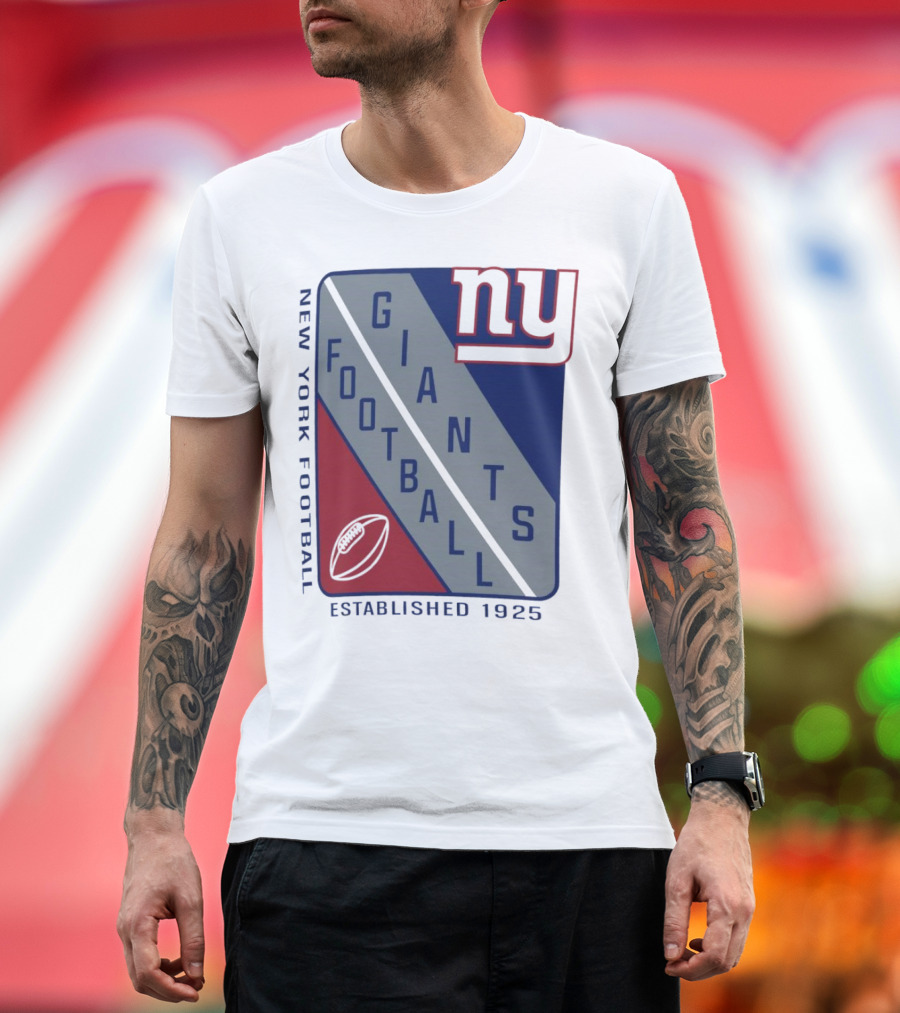 New York Giants Football Shield Established 1925 Logo Ny T-Shirt
