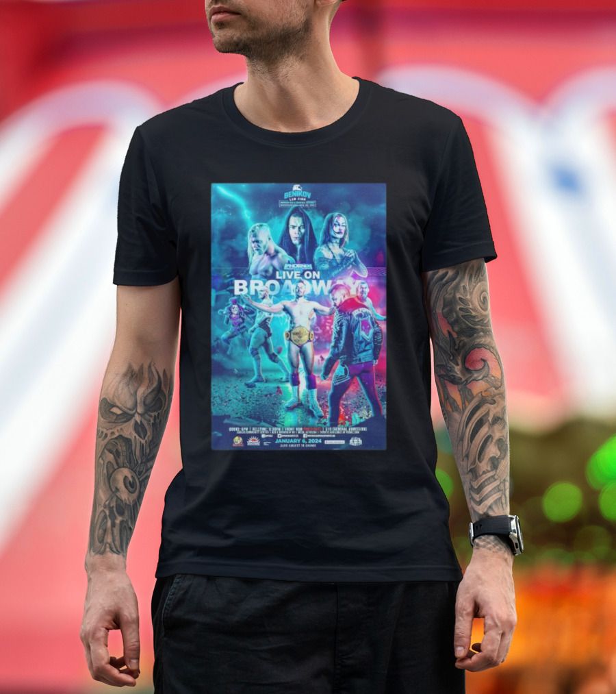 Phoenix Championship Wrestling Live on Broadway January 6 2024 Benikov Showdown T-Shirt
