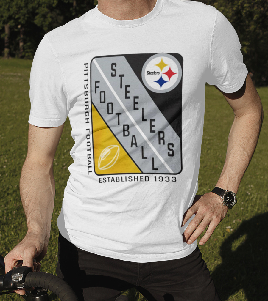 Pittsburgh Steelers Football Established 1933 Shield T-Shirt