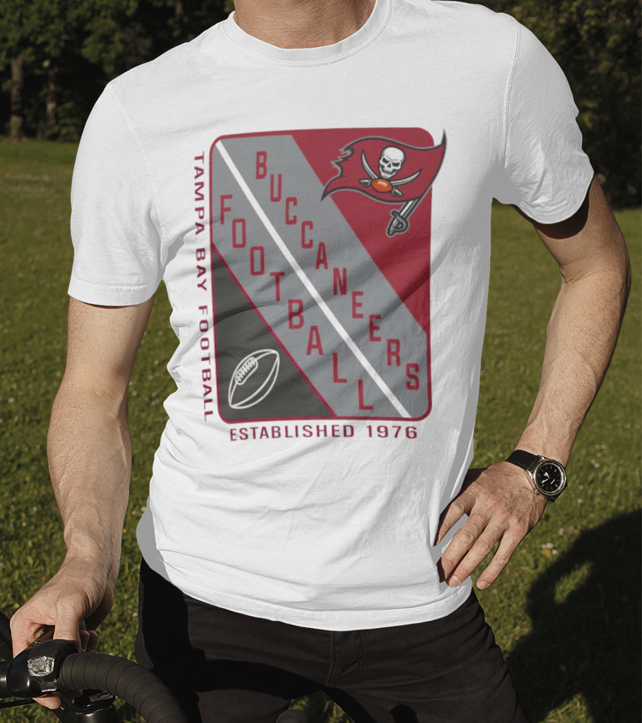 Tampa Bay Buccaneers Football Established 1976 Shield T-Shirt