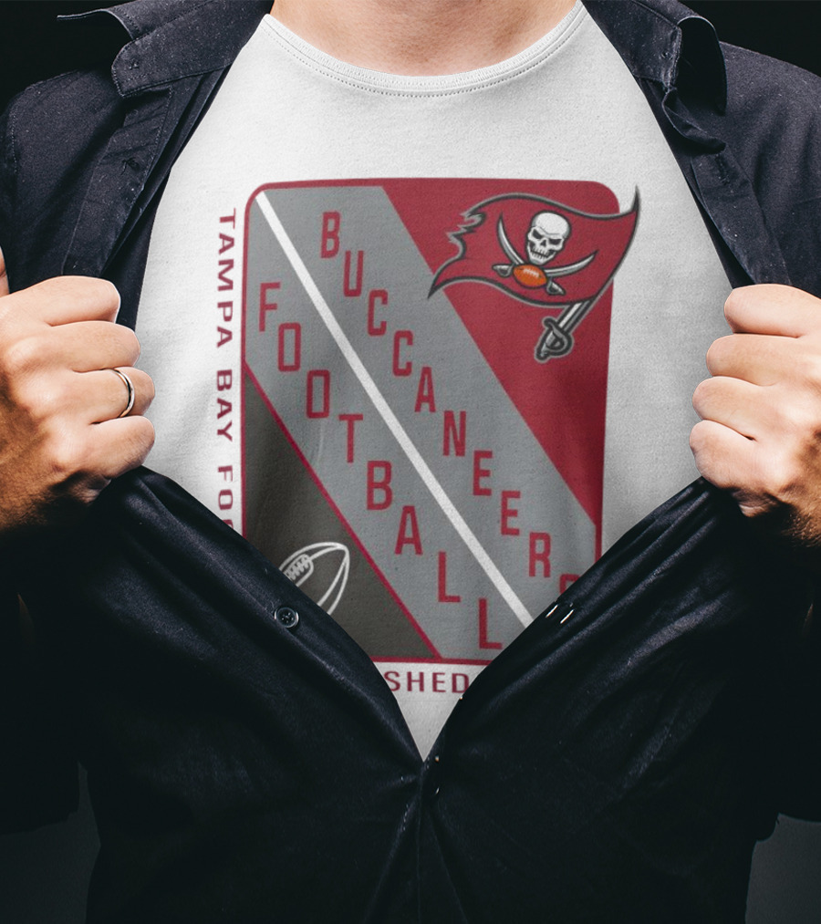Tampa Bay Buccaneers Football Established 1976 Shield T-Shirt