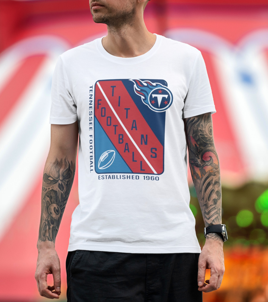 Tennessee Titans Football Established 1960 NFL Shield T-Shirt