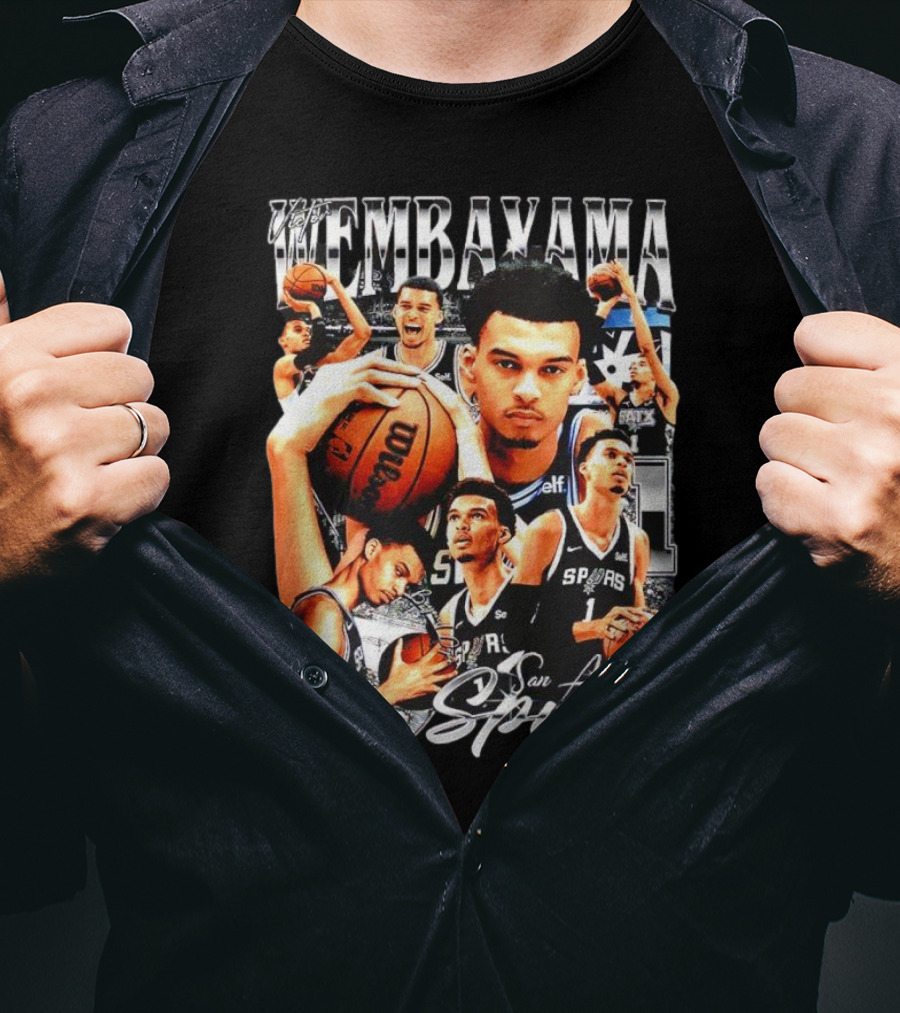 Wembanyama San Antonio Spurs 1 Basketball T-Shirt