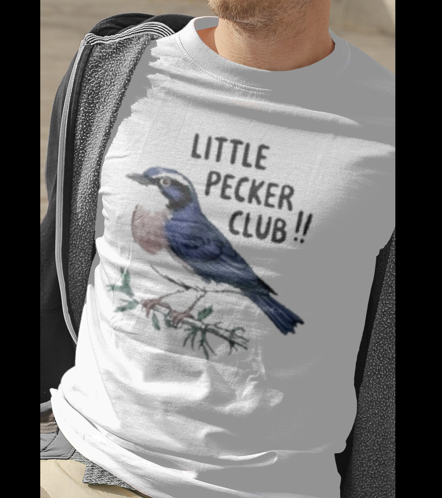 Little Pecker Club Bluebird On Branch T-Shirt