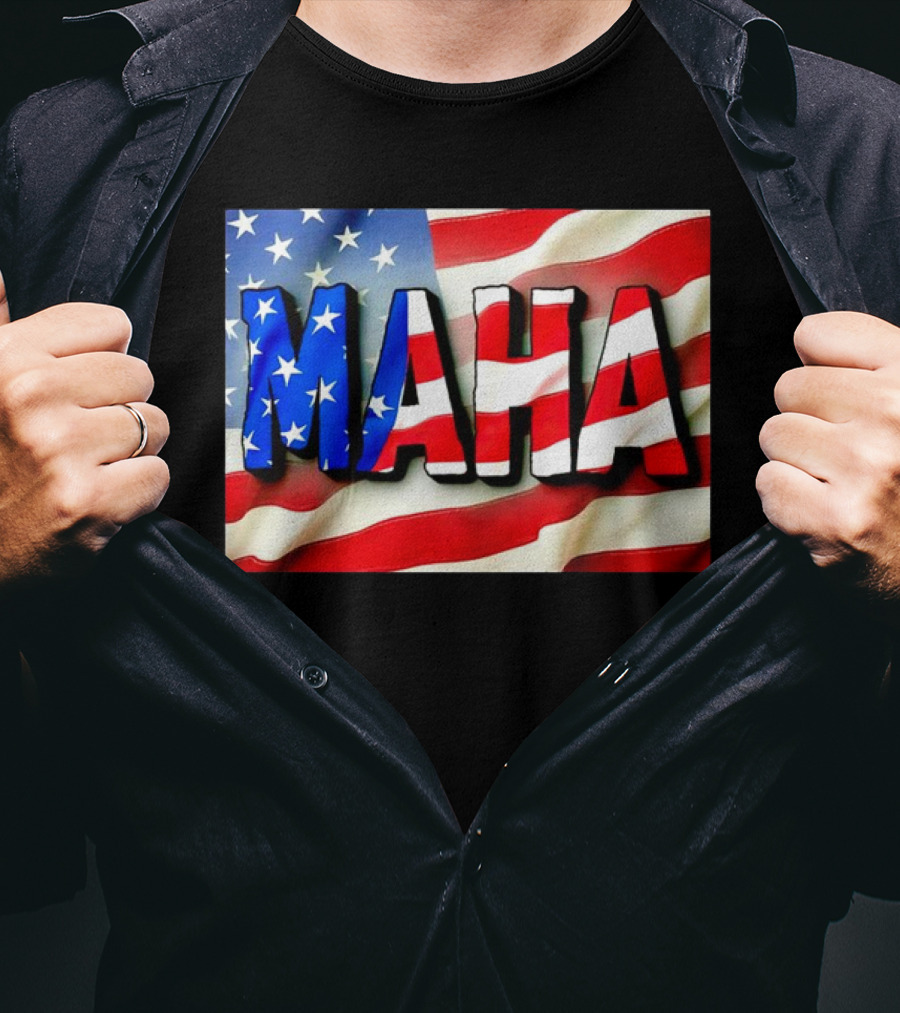MAHA American Flag USA Patriotic Banner T-Shirt