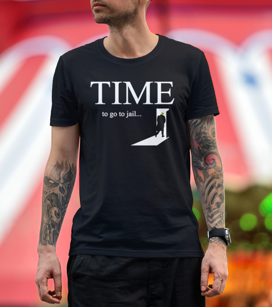 TIME to Go to Jail Door Silhouette Trump T-Shirt