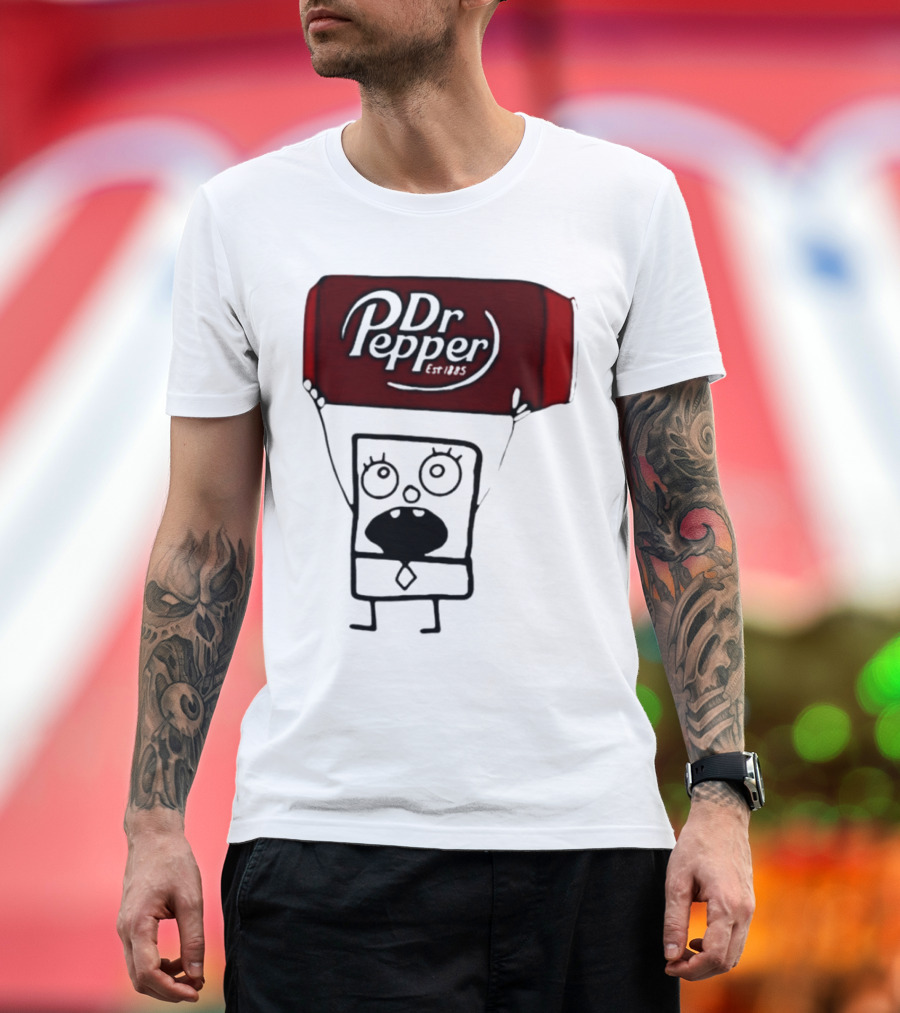Dr Pepper Est 1885 Character Holding Red Can T-Shirt