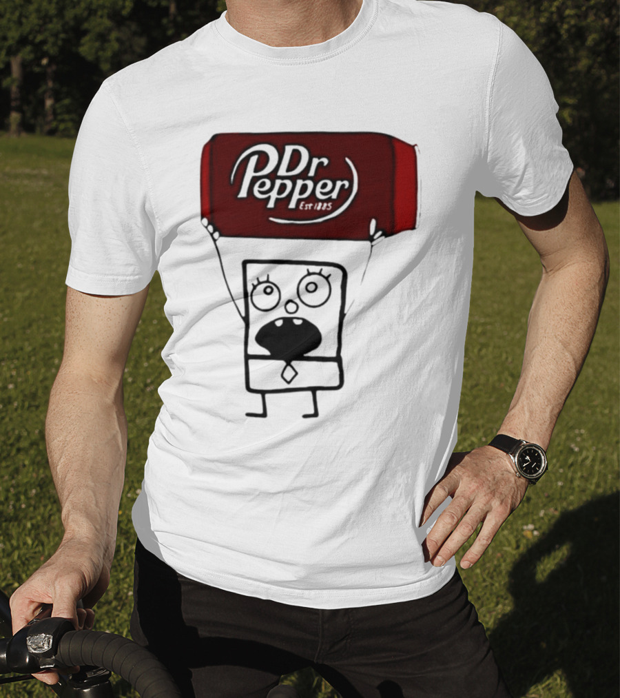 Dr Pepper Est 1885 Character Holding Red Can T-Shirt