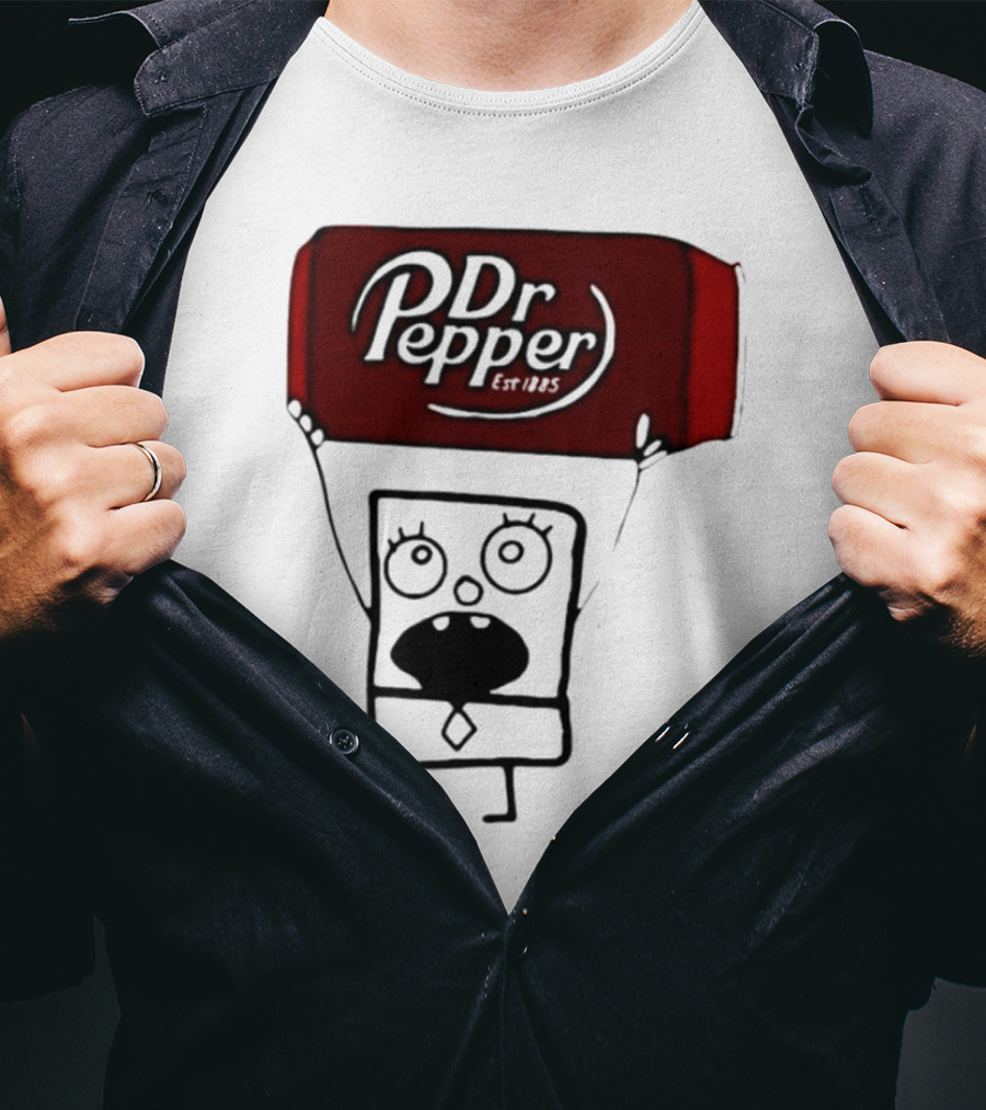 Dr Pepper Est 1885 Character Holding Red Can T-Shirt