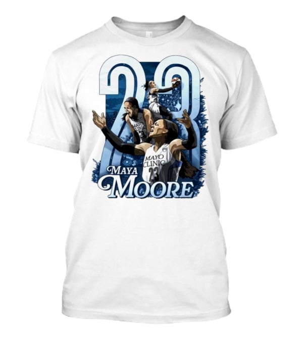Maya Moore 23 Mayo Clinic Retro Basketball Legend T-Shirt