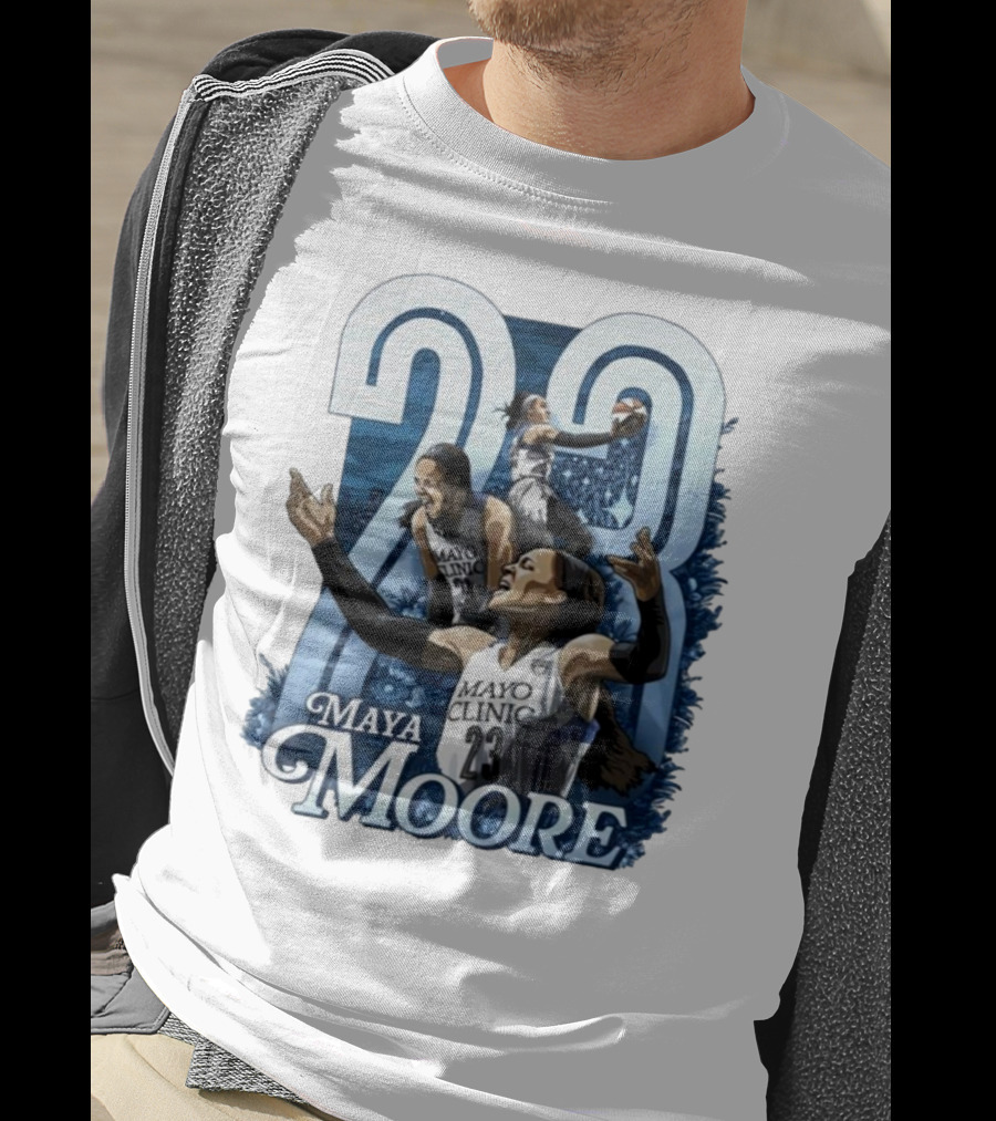 Maya Moore 23 Mayo Clinic Retro Basketball Legend T-Shirt