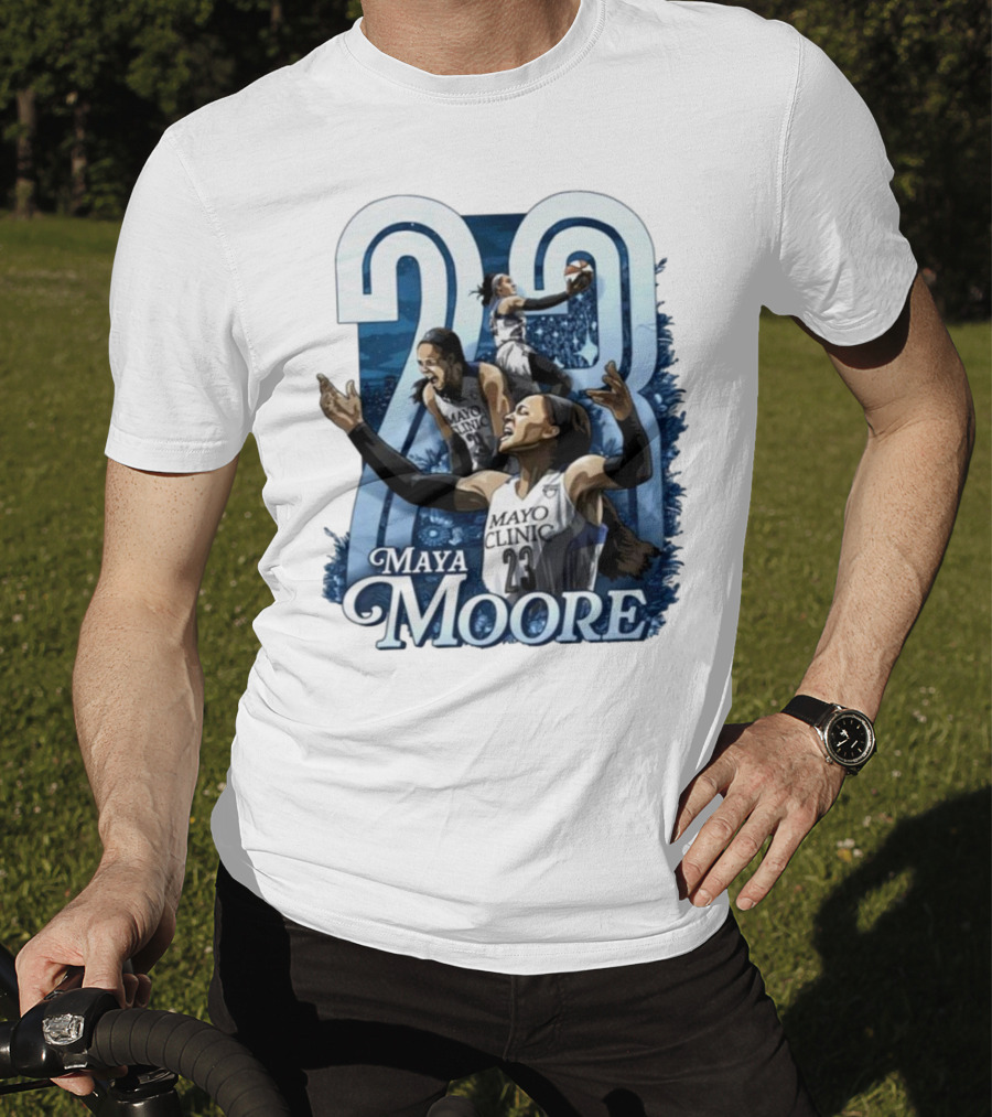 Maya Moore 23 Mayo Clinic Retro Basketball Legend T-Shirt