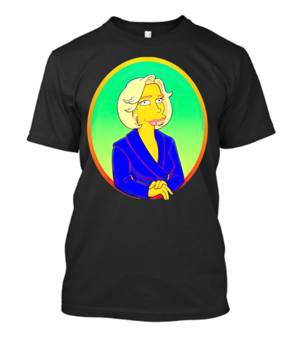 Gwen Walz Simpson Cartoon Style Portrait Oval Frame T-Shirt