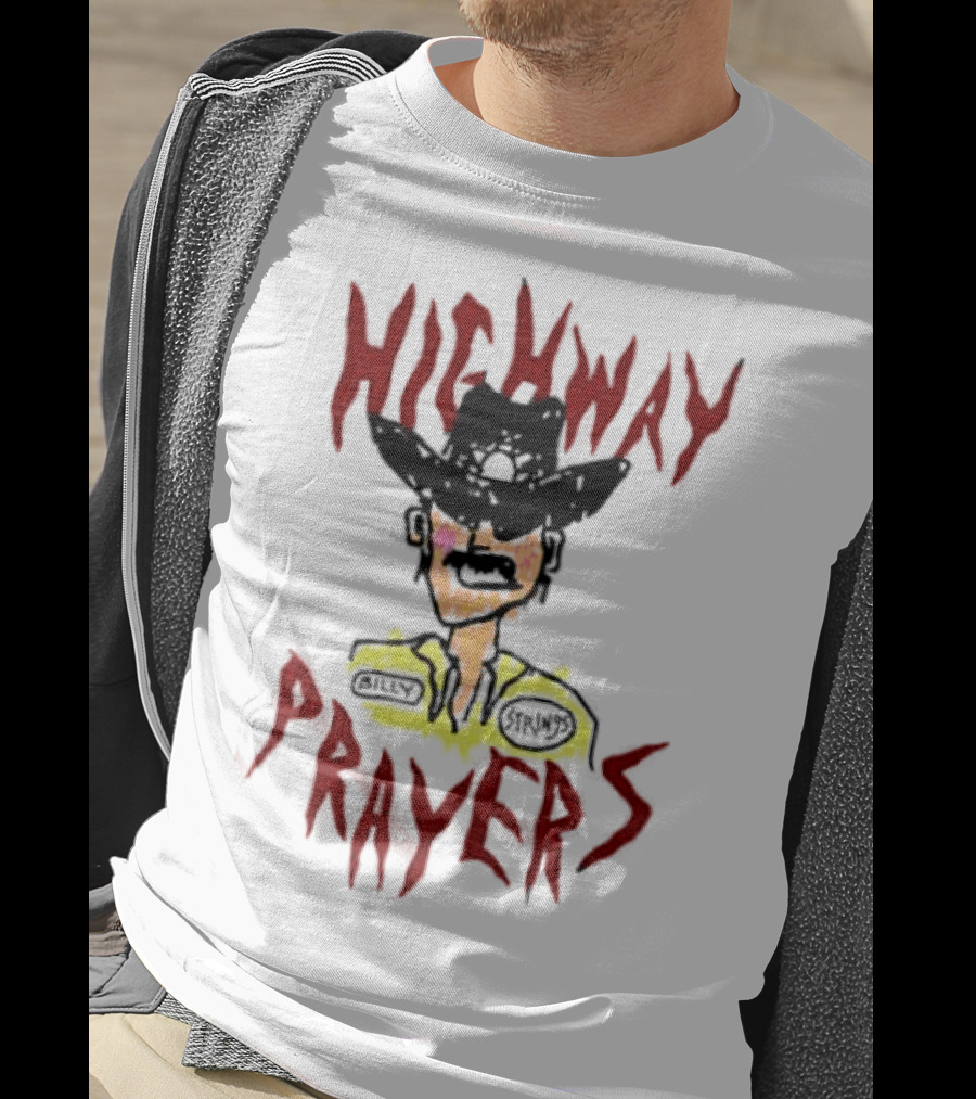 Highway Prayers Cowboy Sheriff With Billy Strings Badge T-Shirt