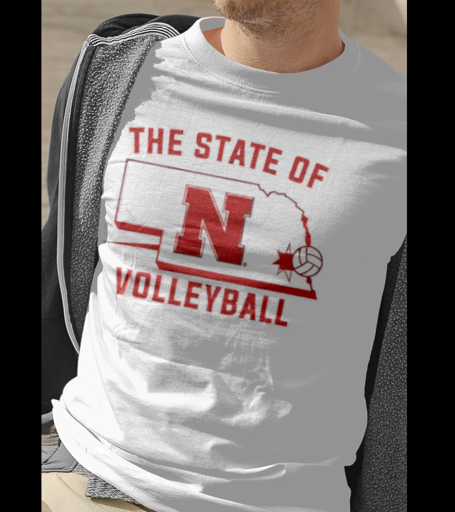 Nebraska Cornhuskers The State Of Volleyball T-Shirt