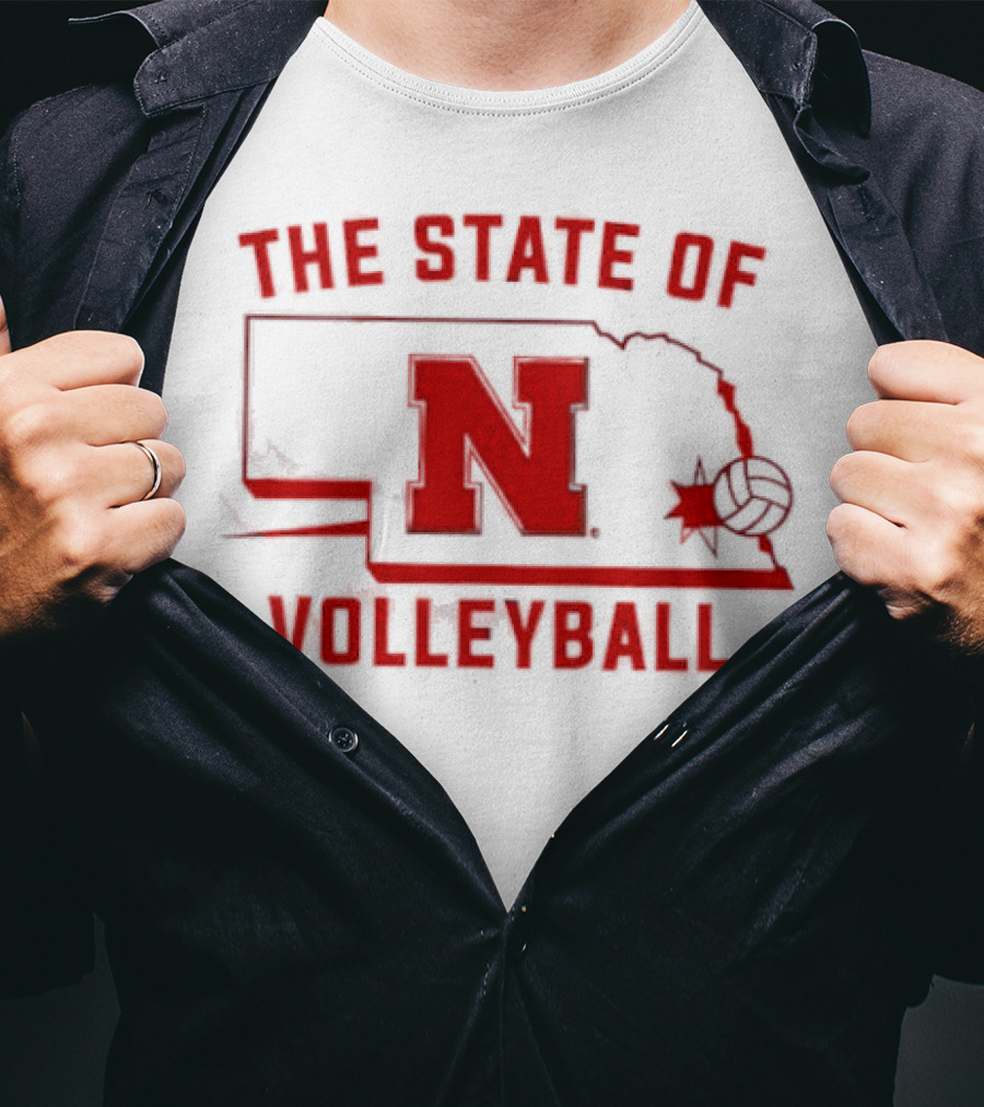 Nebraska Cornhuskers The State Of Volleyball T-Shirt