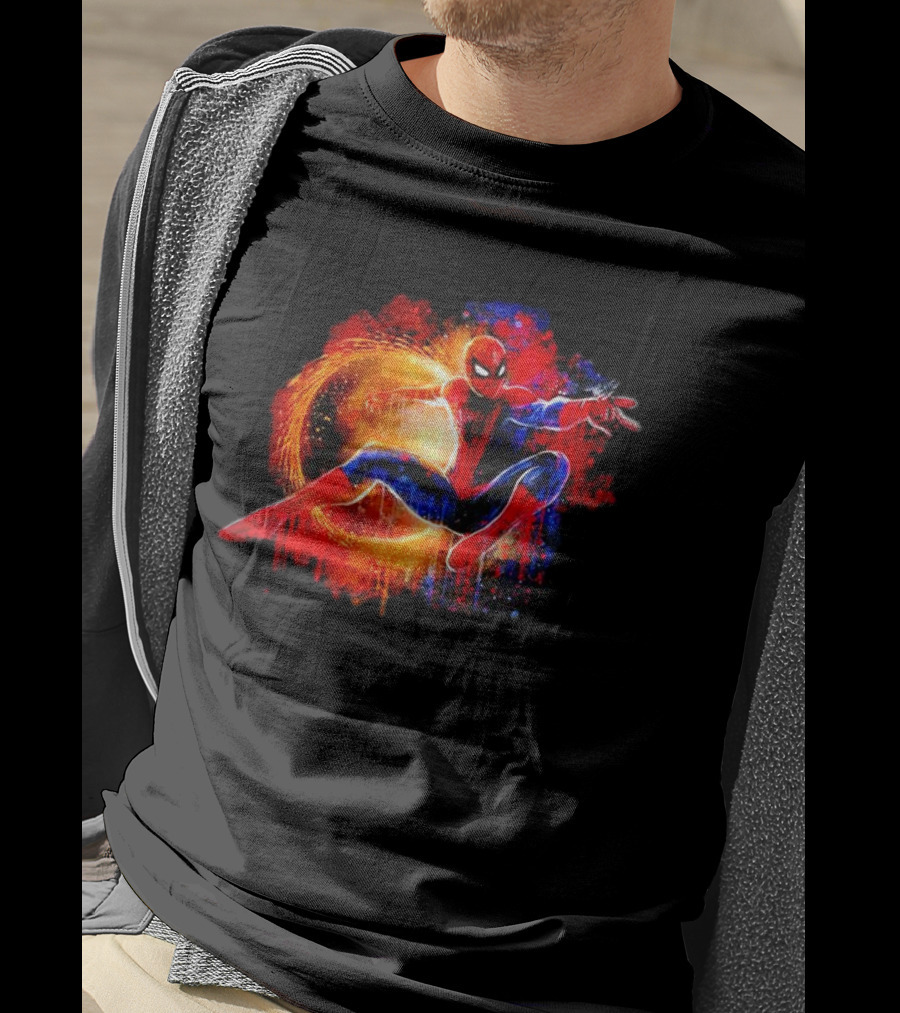 Spiderman Dynamic Splash Through The Vivid Spiderverse T-Shirt