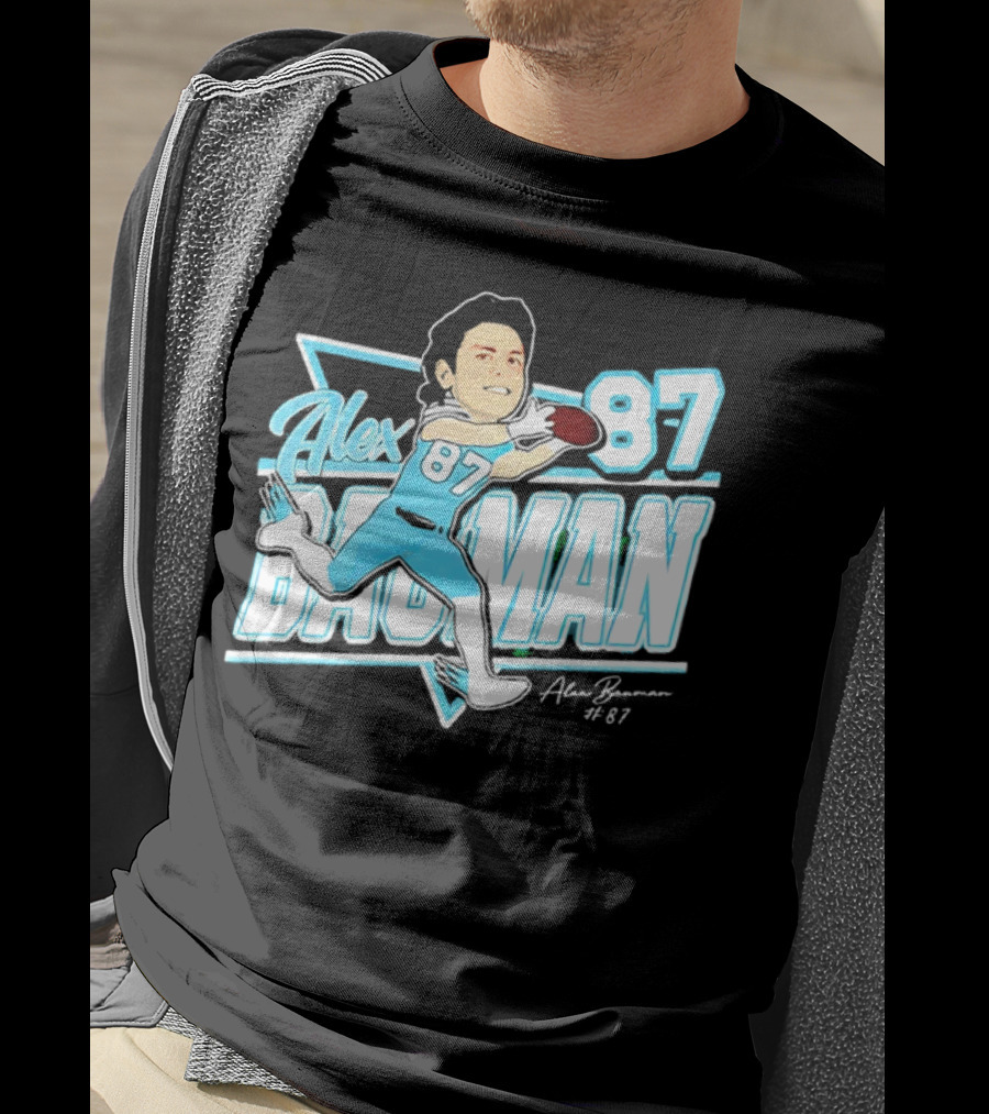 Tulane Green Wave Alex Bauman 87 Cartoon Football Character T-Shirt