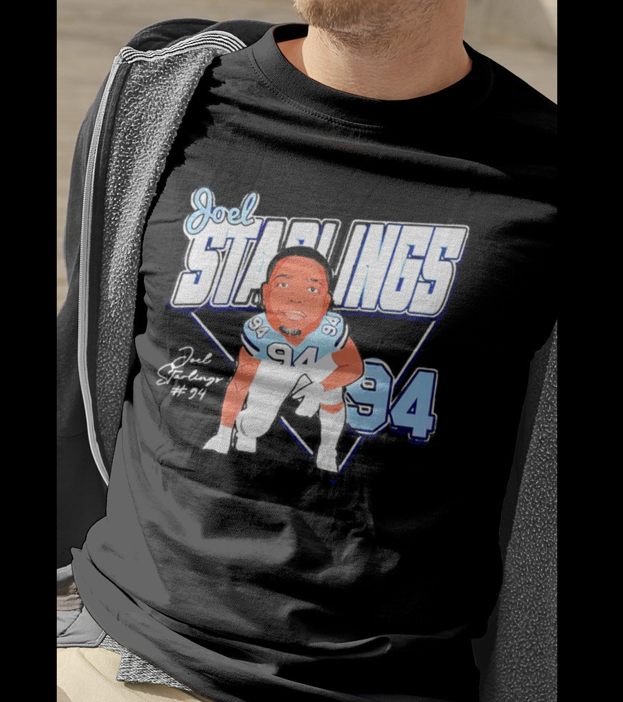 Joel Starlings North Carolina Tar Heels #94 Cartoon Character T-Shirt