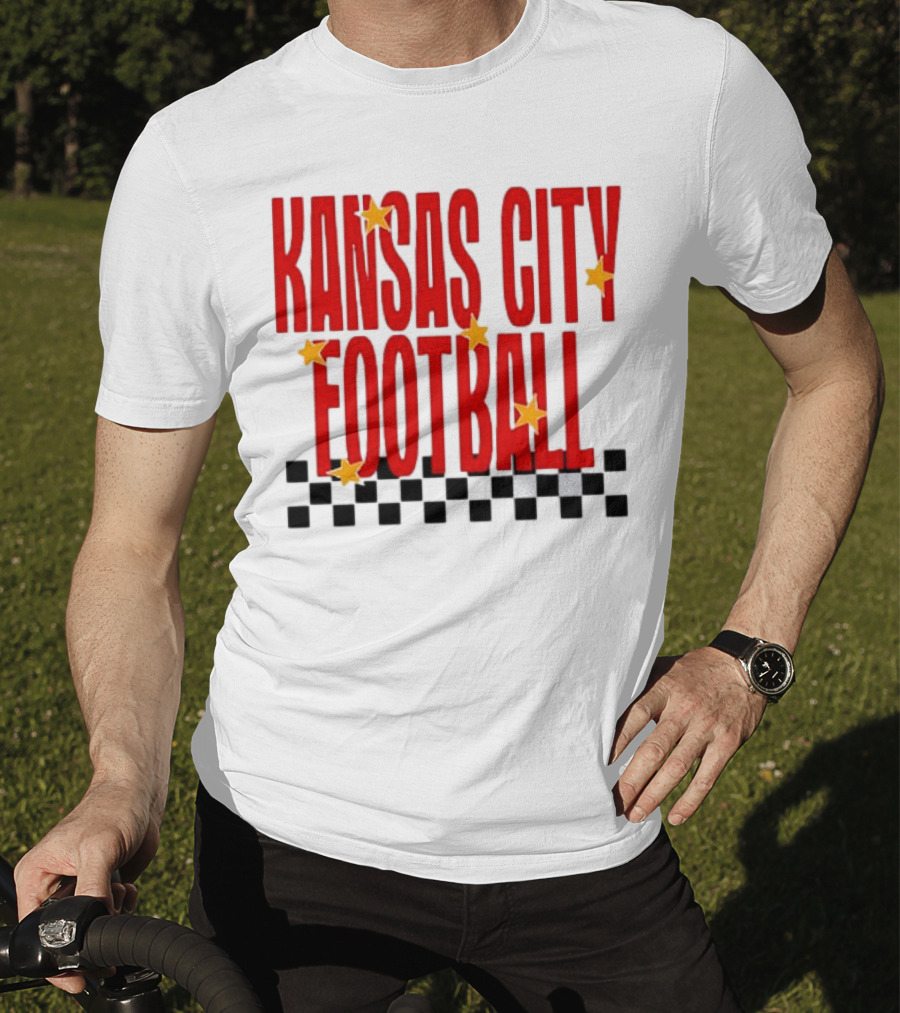 KANSAS CITY FOOTBALL Red Stars Checkerboard Deep Heather T-Shirt