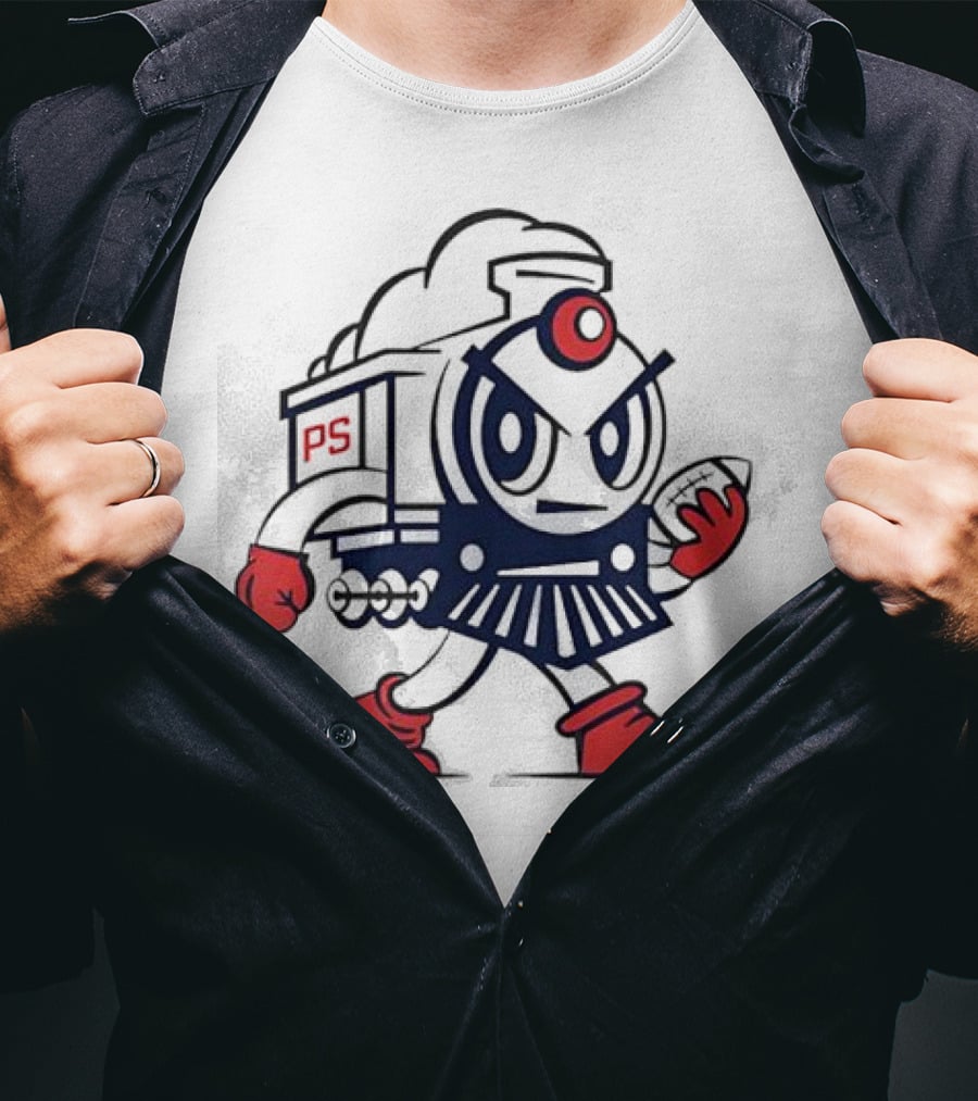Pate State PS Locomotive Football Mascot T-Shirt